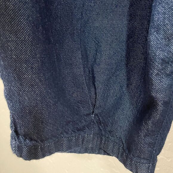 ~~ANTHROPOLOGIE Pilcro Porto 31 Pleated High Rise Tapered Jeans Dark Blue Pocket - Picture 14 of 16